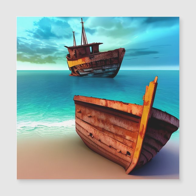 Deserted Boats on an Abandoned Beach (Front)