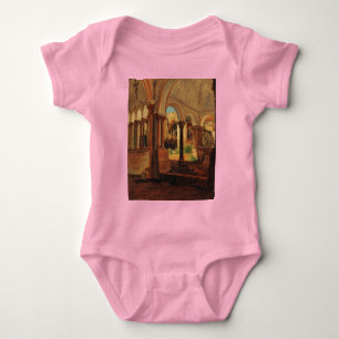 Deserted monastery yard baby bodysuit