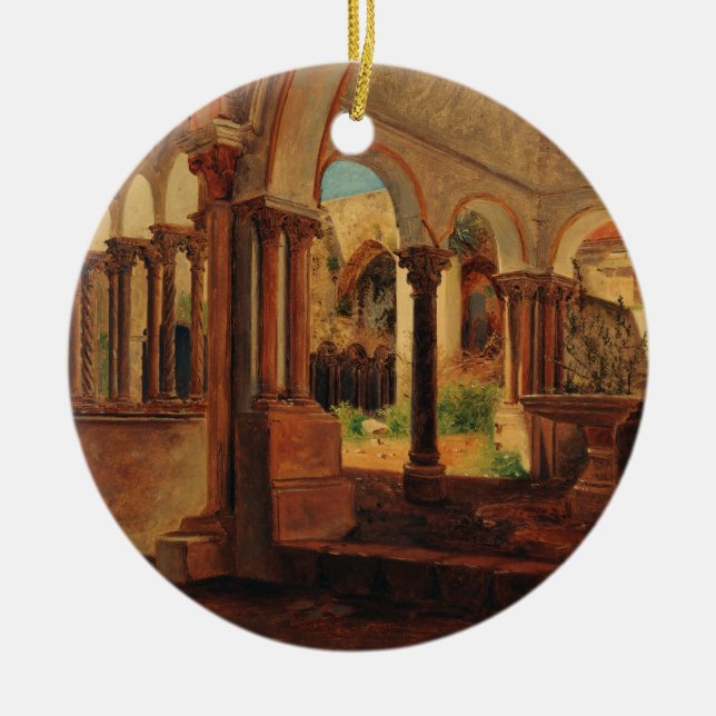 Deserted monastery yard ceramic ornament (Front)