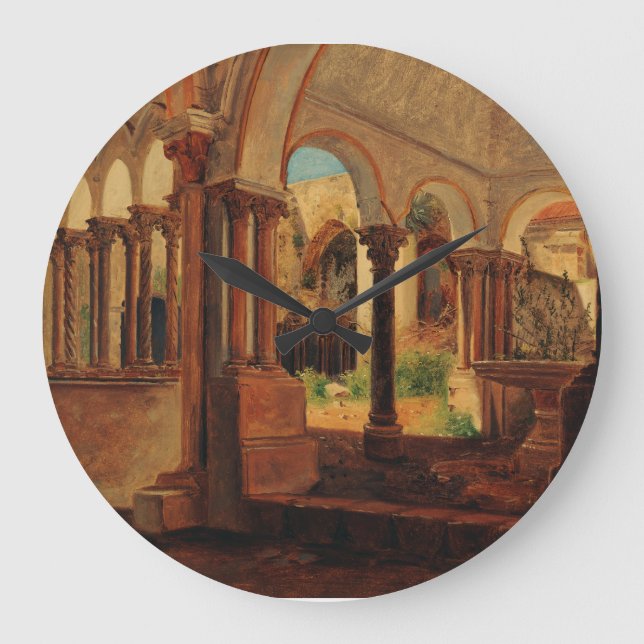 Deserted monastery yard large clock (Front)