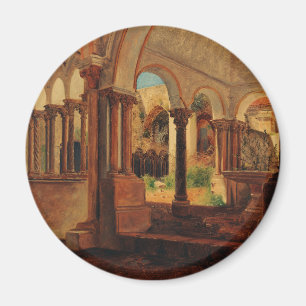 Deserted monastery yard magnet