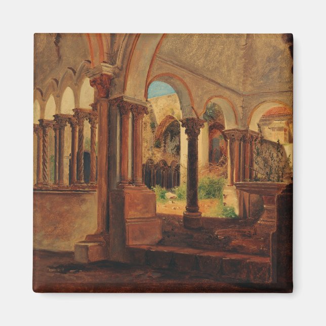 Deserted monastery yard magnet (Front)