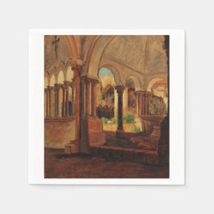 Deserted monastery yard napkin