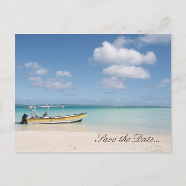 Deserted Paradise - Save the Date Post card (Front)