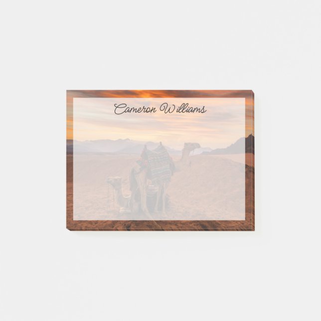 Deserts | Bactrian Camel Egypt Sand Dune Post-it Notes (Front)