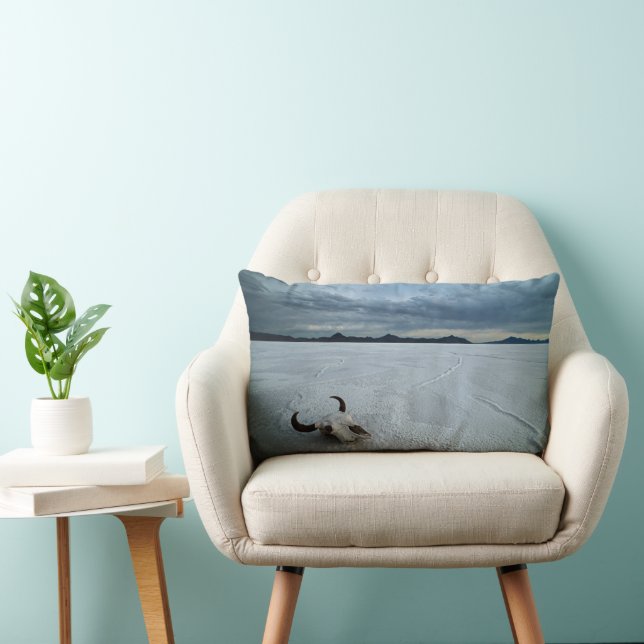 Deserts | Bonneville Salt Flats Utah Lumbar Cushion (Chair)