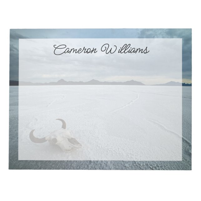 Deserts | Bonneville Salt Flats Utah Notepad (Front)