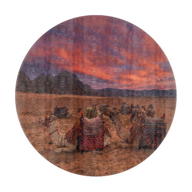 Deserts | Camels Sinai Mountains Egypt Cutting Board (Front)