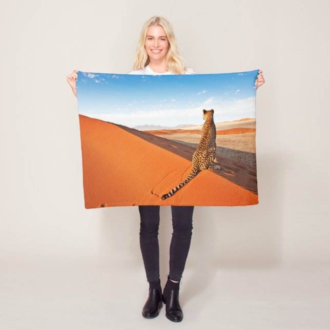 Deserts | Cheetah Savannah Desert Fleece Blanket (In Situ)