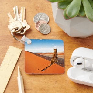 Deserts Cheetah Savannah Desert Key Ring