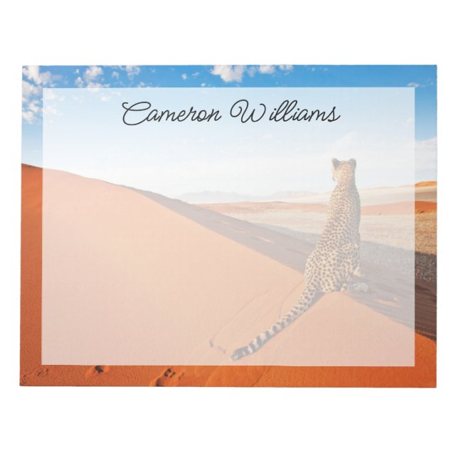 Deserts | Cheetah Savannah Desert Notepad (Front)