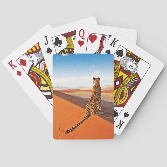 Deserts | Cheetah Savannah Desert Playing Cards (Back)