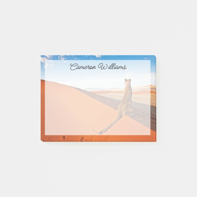 Deserts | Cheetah Savannah Desert Post-it Notes (Front)