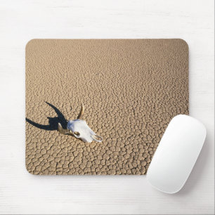 Deserts   Cow Skull on the Desert Ground Mouse Pad