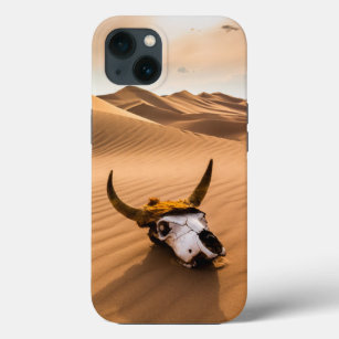 Deserts   Cow Skull Rippled Sand Dunes iPhone 13 Case
