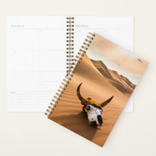 Deserts Cow Skull Rippled Sand Dunes Planner