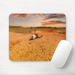 Deserts Desert with Cow Skull Mouse Pad