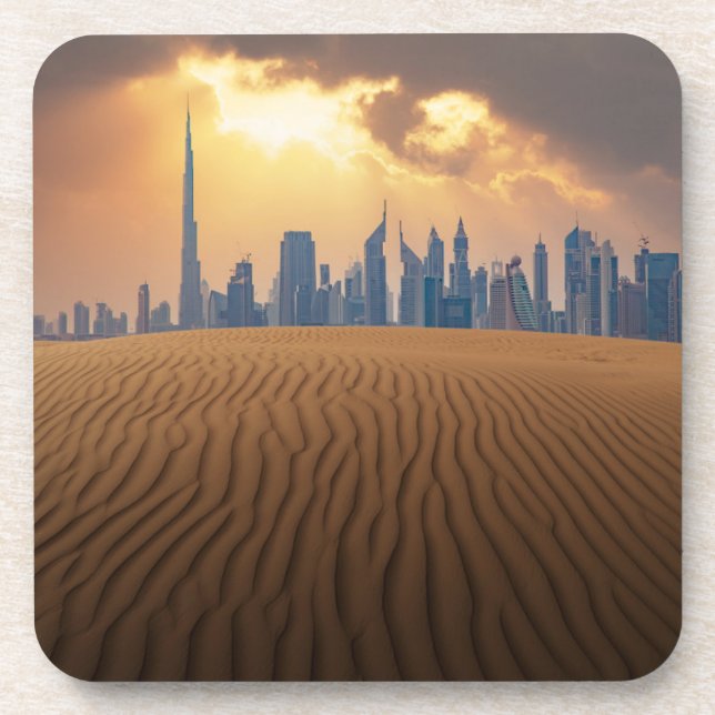 Deserts | Dubai's Skyline View from Sand Dune Coaster (Front)
