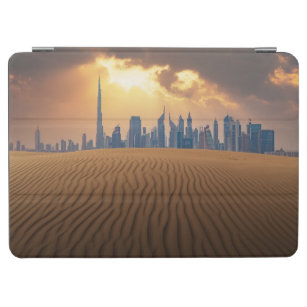 Deserts   Dubai's Skyline View from Sand Dune iPad Air Cover