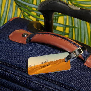 Deserts   Dubai's Skyline View with Camels Luggage Tag