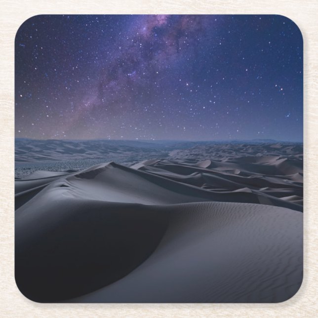Deserts | Empty Quarter Desert Abu Dhabi Square Paper Coaster (Front)