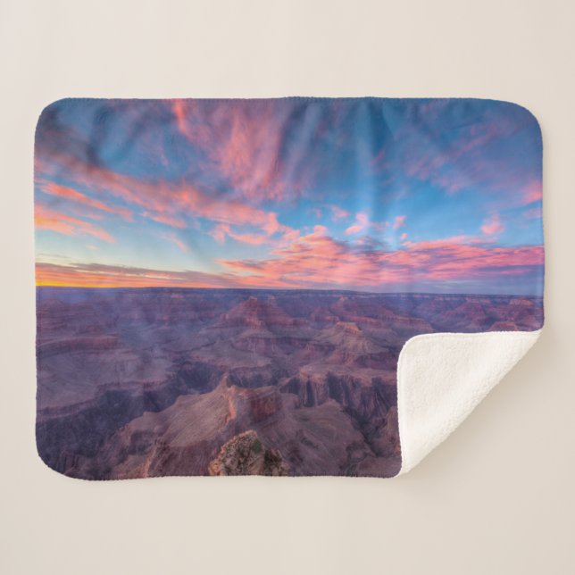 Deserts | Hopi Point Grand Canyon Arizona Sherpa Blanket (Front (Horizontal))