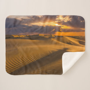 Deserts   Landscape of Sand Dunes Sherpa Blanket