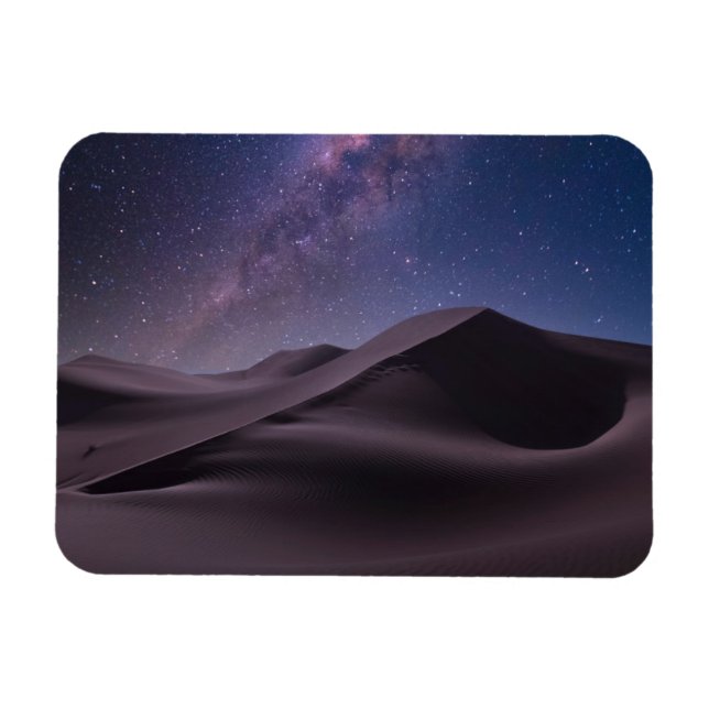 Deserts | Milky Way Starry Sky Sand Dune Dubai Magnet (Horizontal)
