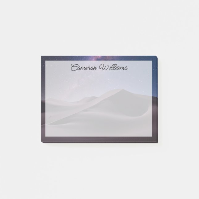 Deserts | Milky Way Starry Sky Sand Dune Dubai Post-it Notes (Front)
