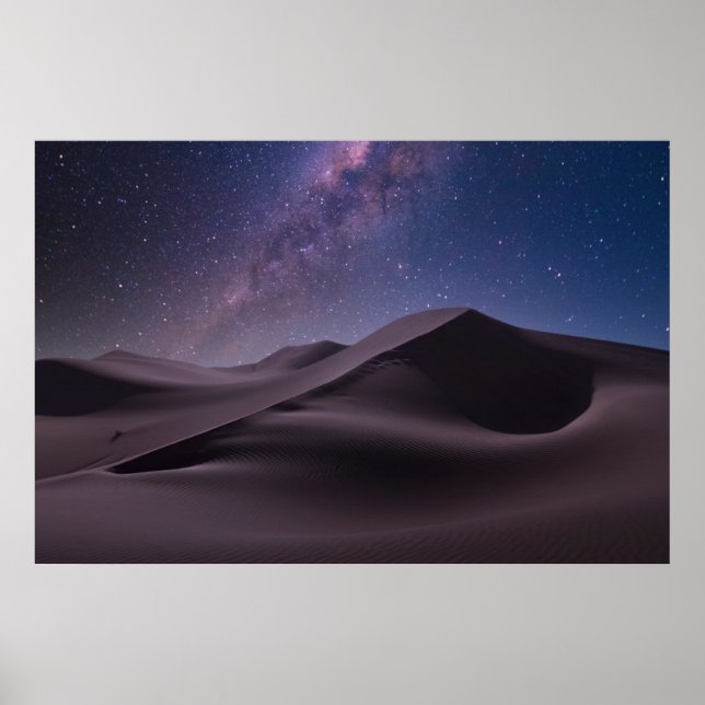 Deserts | Milky Way Starry Sky Sand Dune Dubai Poster (Front)