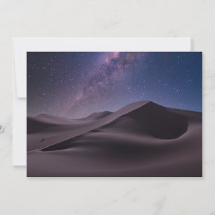 Deserts   Milky Way Starry Sky Sand Dune Dubai Thank You Card