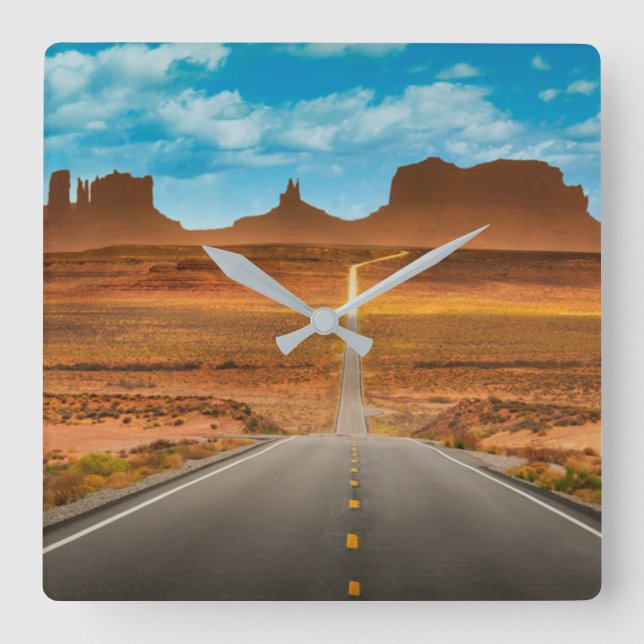 Deserts | Monument Valley, Utah Square Wall Clock (Front)