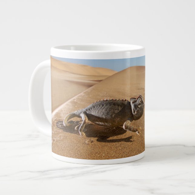 Deserts | Namaqua Chameleon in Desert Large Coffee Mug (Front Left)