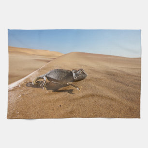 Deserts   Namaqua Chameleon in Desert Tea Towel