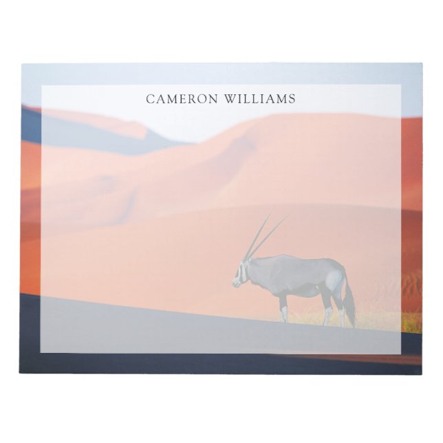 Deserts | Namib Desert Oryx Notepad (Front)