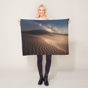 Deserts   Ordos City Mongolia China Fleece Blanket