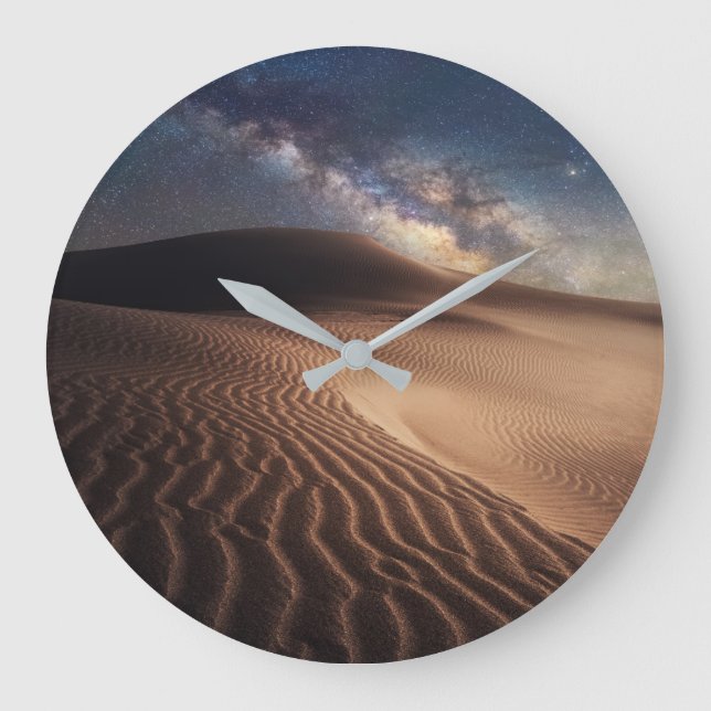 Deserts | Ordos City Mongolia China Large Clock (Front)