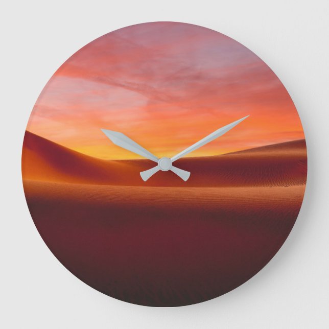 Deserts | Rolling Desert Landscape Large Clock (Front)