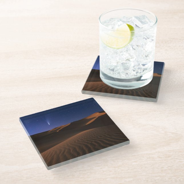 Deserts | Sand Dune Galaxy Glass Coaster (Angled)
