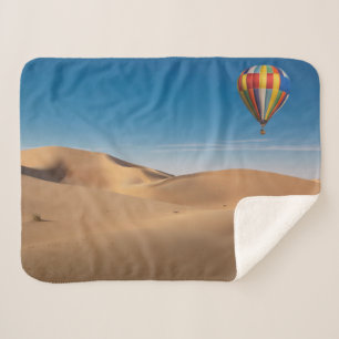 Deserts Sand Dunes in the Dubai Desert Sherpa Blanket