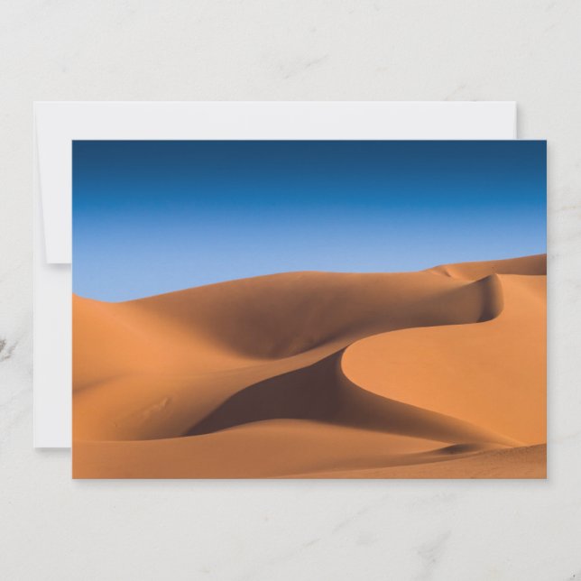 Deserts | Sand Dunes Near Illizi, South Algeria Thank You Card (Front)