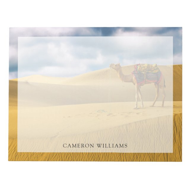 Deserts | Thar Desert Rajasthan India Camel Notepad (Front)