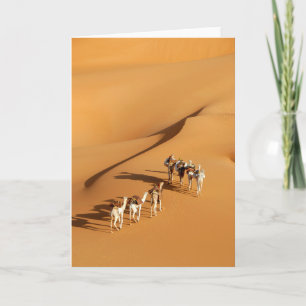 Deserts   Tuareg Walk with Camels Card