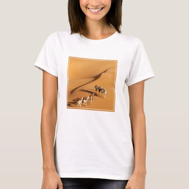 Deserts | Tuareg Walk with Camels T-Shirt (Front)
