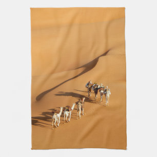 Deserts Tuareg Walk with Camels Tea Towel