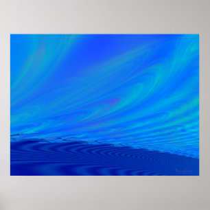 Desertscape Under The Moon Poster