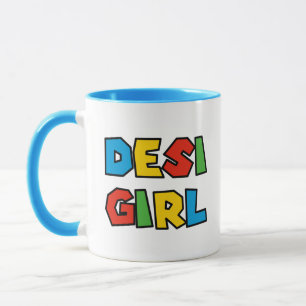 Desi Girl Mug, Adorable Modern Script Tea Coffee  Mug