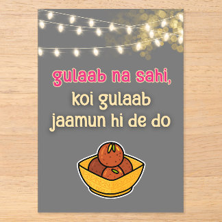 Desi Indian Pakistani Wedding Mehndi Food Sign Acrylic Invitations