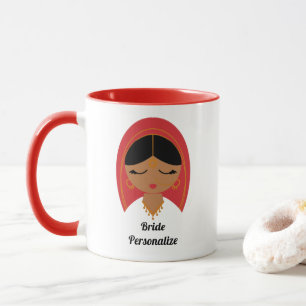 Desi, South Asian, Indian Bride or Dulhan Gift  Mug