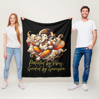 Desi Spiritual Vibes, Meditation Energy Fleece Blanket
